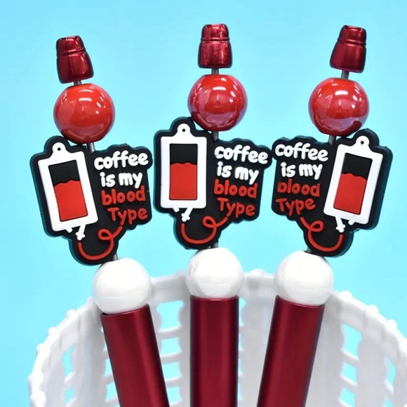 DIY 30pcs Silicone Mixed Focals, Refillable ink insert, Beads, Pen Bag & Pens - Picture 8 of 12